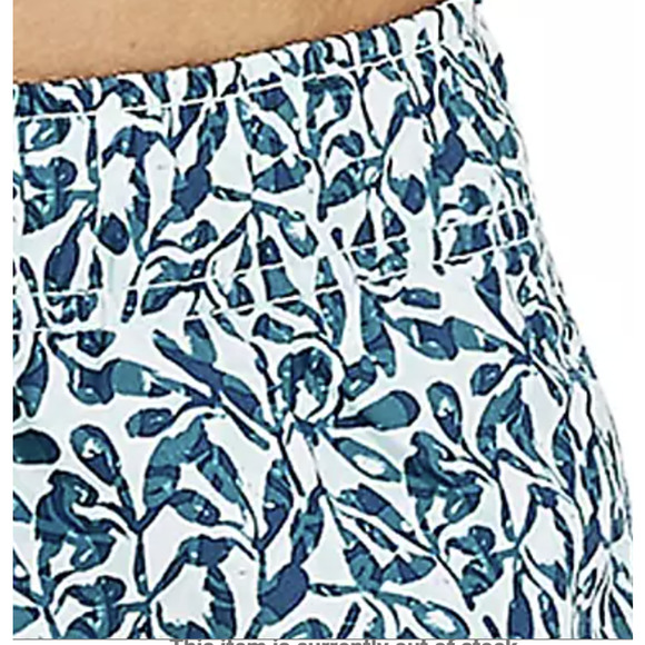 Nautica 8" Tree Print Swim Trunks | Mens M | Aqua Blue, NWT $70 - Picture 3 of 4